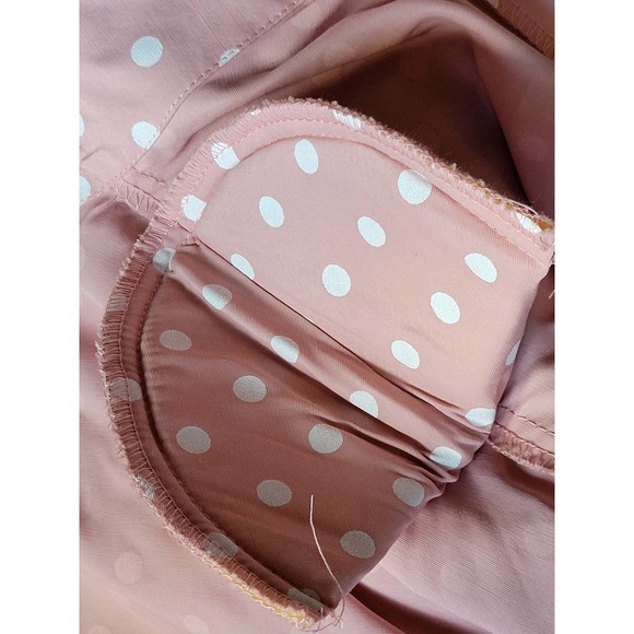 NEW Be Smart Vintage Belted Polka Dot Print Romper Size 11‎ 12 Pink White - Picture 8 of 11
